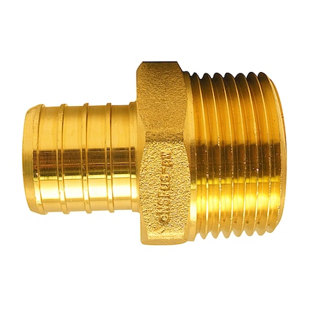 Apollo 1 in. Brass PEX Barb x 3/4 in. Male Pipe Thread Reducing Adapter APXMA134
